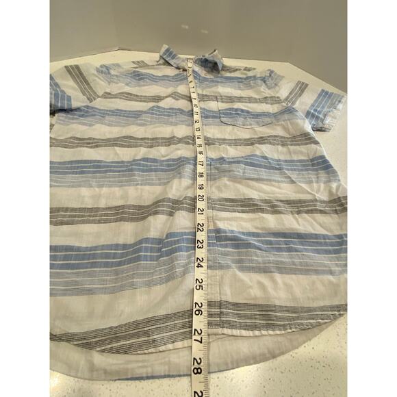 Cactus Man Slim fit button up T-Shirt Men's Size Medium White/Blue/Gray - Picture 5 of 5